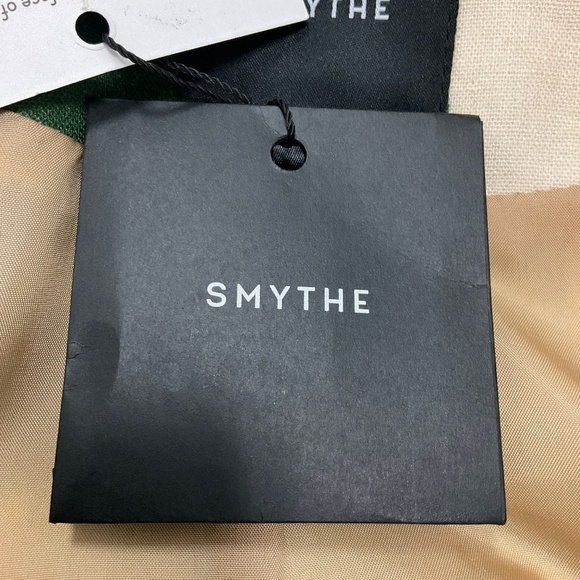 SMYTHE CREAM / GREEN ONE BUTTON LINEN BLAZER - Picture 5 of 5